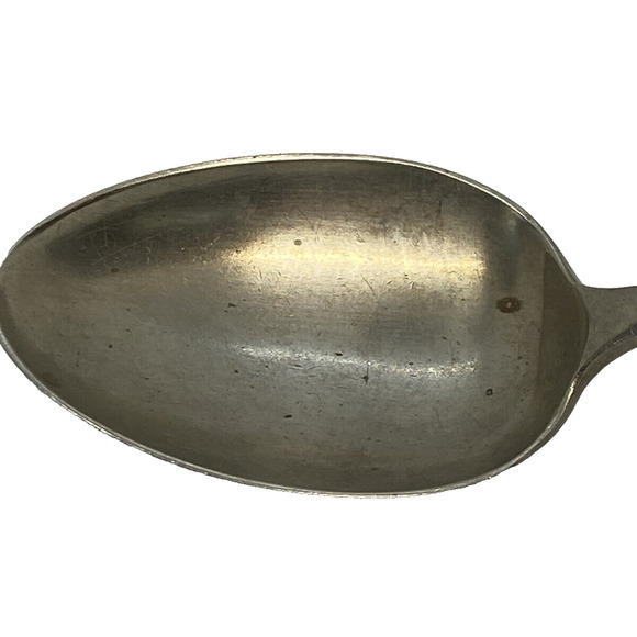 Early 20th Century Two Nickel Silver 7 1/8" Tablespoons Estate Rustic Primitive - Picture 10 of 12